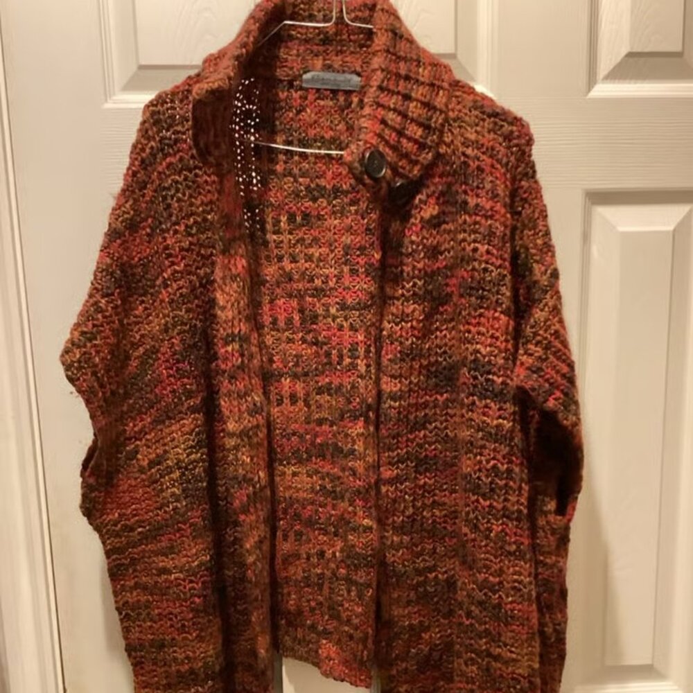 Anthropologie ELSAMANDA Wool blend chunky poncho